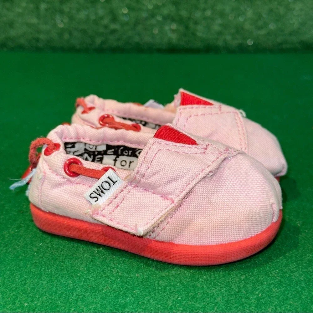 TOMS Light Pink Baby Girl Walker Shoes Toddler Size‎ 2C